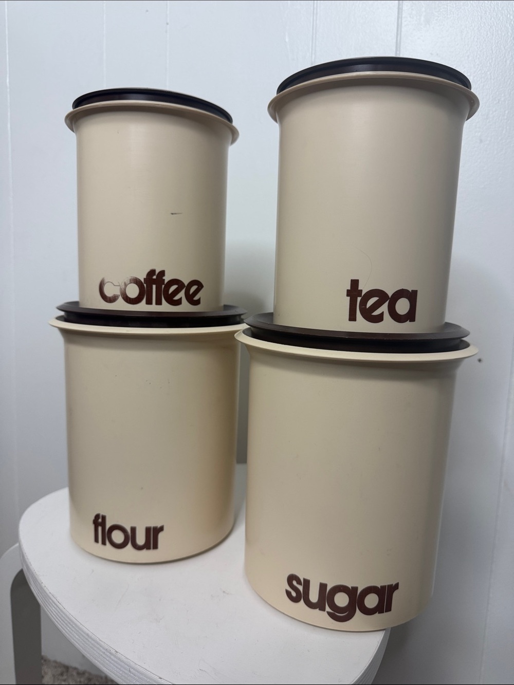 Vintage plastic canister set